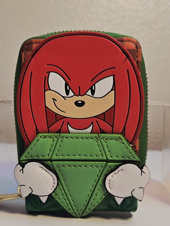 Loungefly Sonic Knuckles Emerald Glitter LE 1000 Backpack & LE 600 Wallet SET main image 8